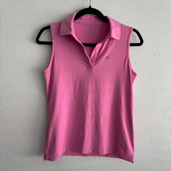 G/Fore Pink Golf Tank Sleeveless Polo - Picture 1 of 6